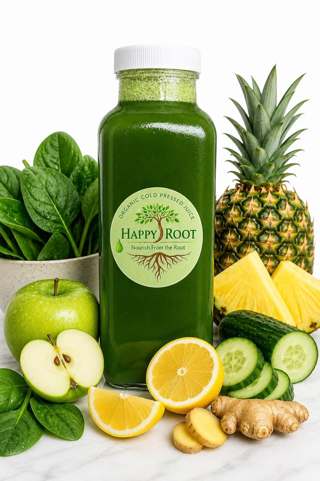 Happy Green Reset Organic Cold-Pressed Juice