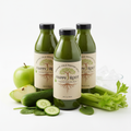 Happy Root Juice Bottles with Logo