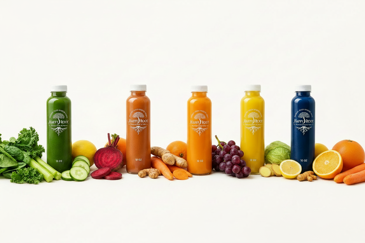 Happy Root Juice Lineup - No Logo